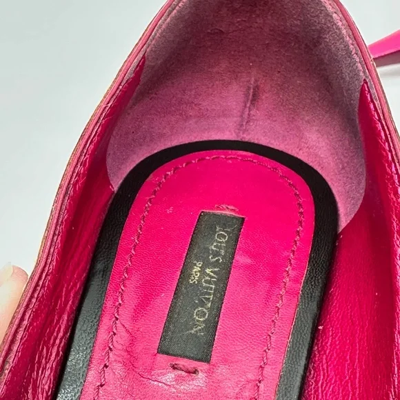 Louis Vuitton Monogram Canvas Pink Gold Lock Buckle Pumps Heels Shoes 8.5/39 - Picture 13 of 14